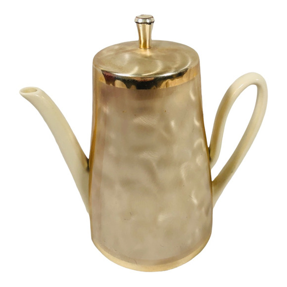 Vintage WMF Ikora MCM Brushed Metal Coated Ceramic Coffee Pot Creamer Silver - Picture 8 of 12